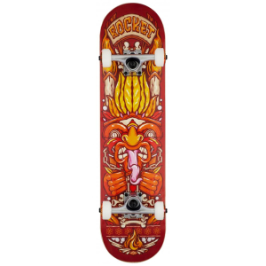 ROCKET COMPLETE SKATEBOARD CHIEF PILE UP RED 7.75